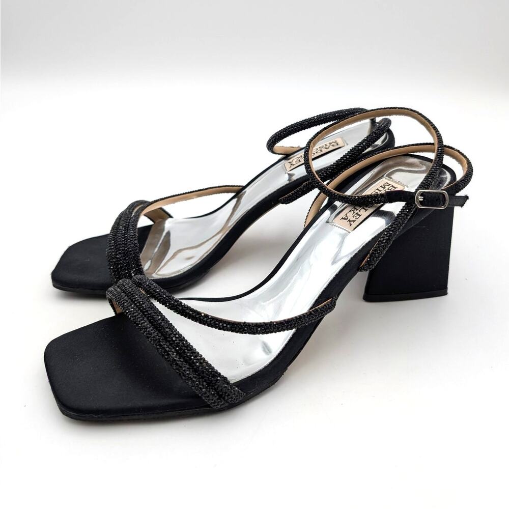 Badgley Mischka Collection Freedom Sandals Women's Black Glitter Size US9.5 EU40